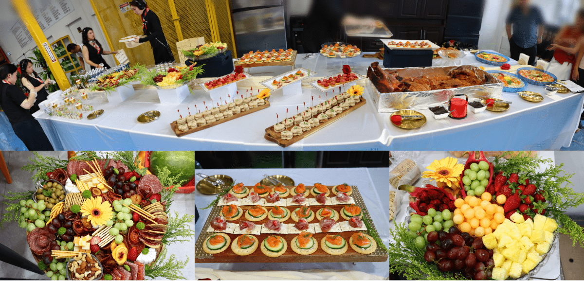 启幕典礼现场餐饮招待 / Refreshments served at the ceremony